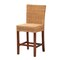 Baxton Studio Racquel Modern Bohemian Natural Rattan and Mahogany Wood Counter Stool 217-12734-ZORO - alternate 5